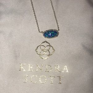 Kendra Scott dark blue opal necklace